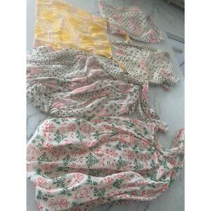 Lot of 5 FREE PEOPLE Reusable Fabric Shopping Bags 2 special edition